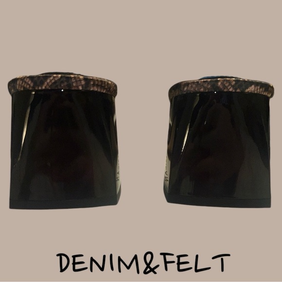 Good American Women’s Snakeskin Cushioned Sole Block Heel/Slide | NEW/NIB!!🖤🤎 - Picture 10 of 14